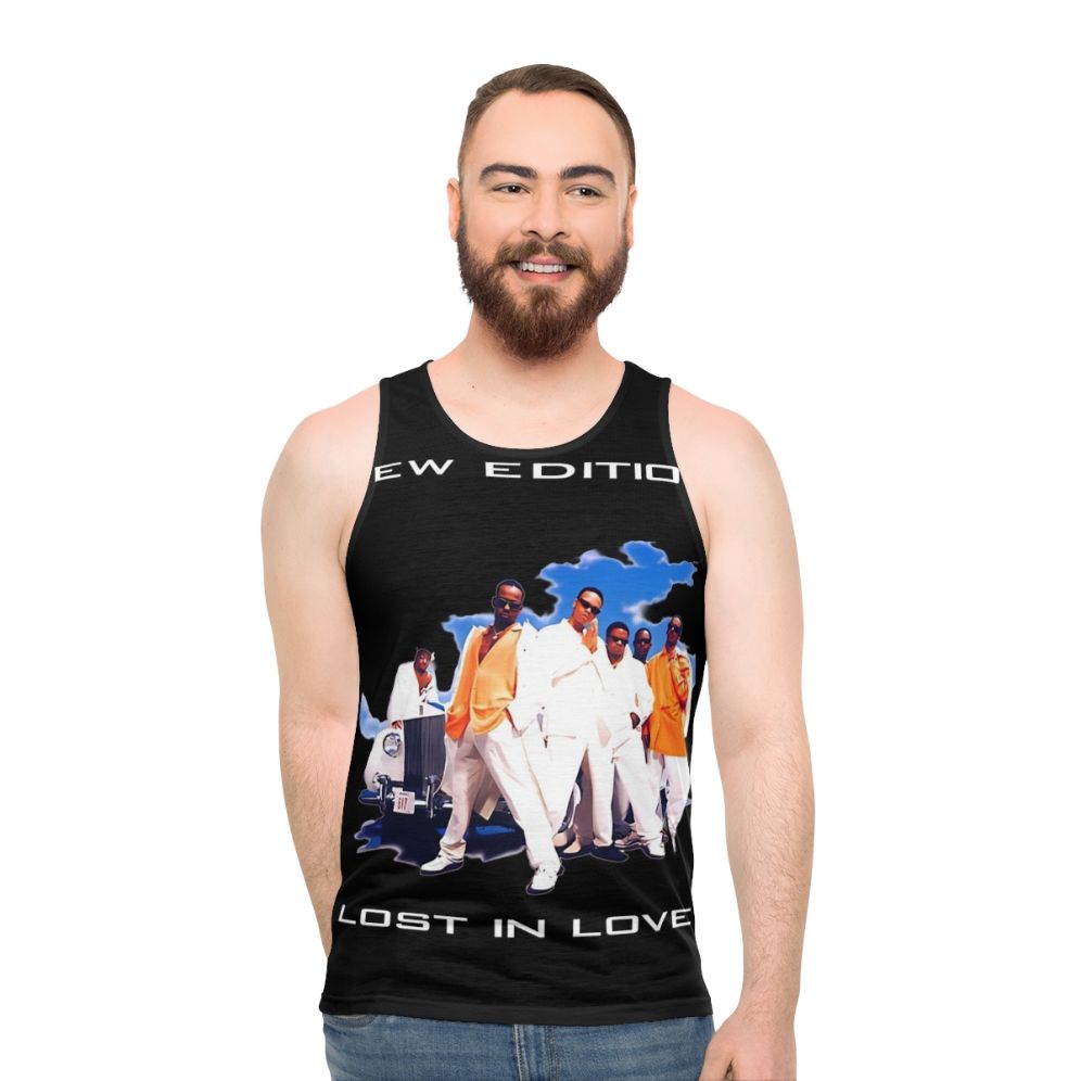 Unisex retro 80s music merch tank top