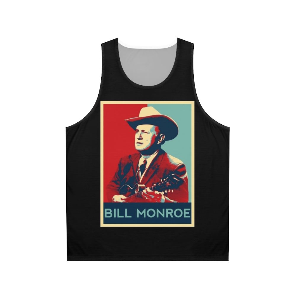 Unisex retro tank top with bluegrass music design
