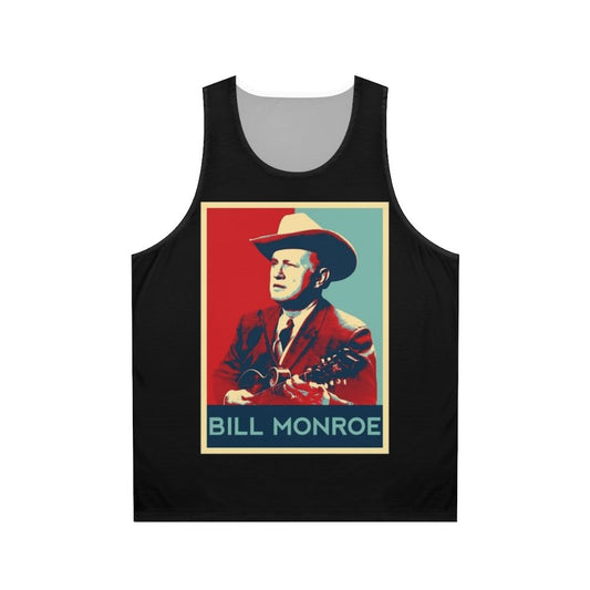 Unisex retro tank top with bluegrass music design