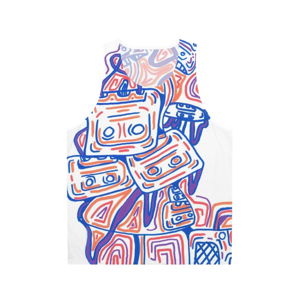 Unisex retro cassette tape graphic tank top