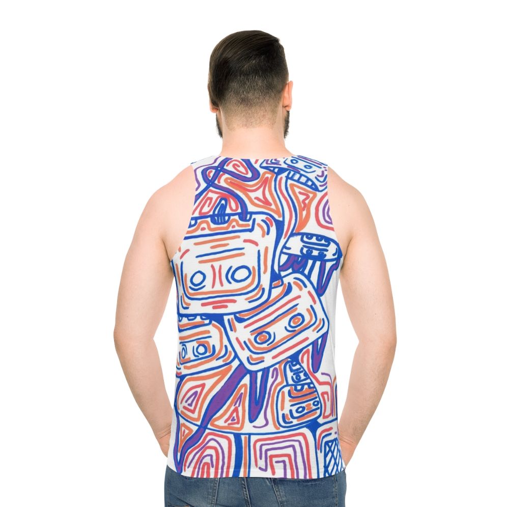 Unisex retro cassette tape graphic tank top