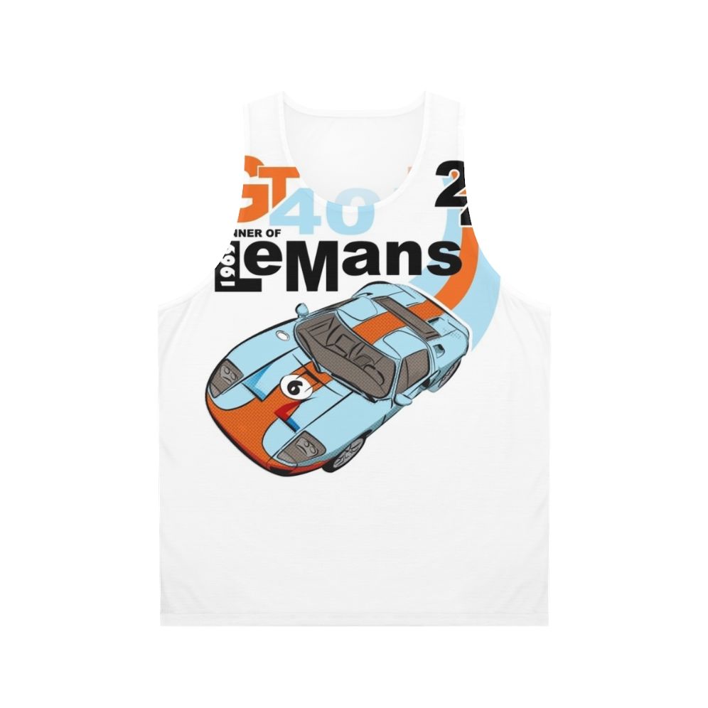 Unisex retro Ford GT40 racing tank top