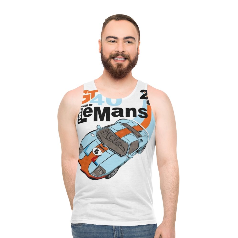 Unisex retro Ford GT40 racing tank top