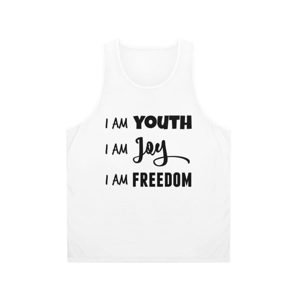 Unisex retro tank top with Pan Am inspired design