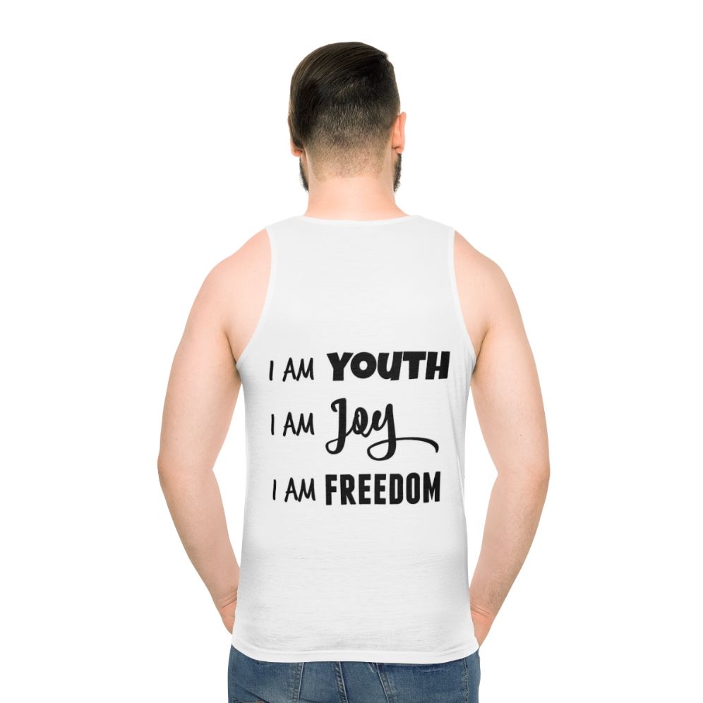 Unisex retro tank top with Pan Am inspired design