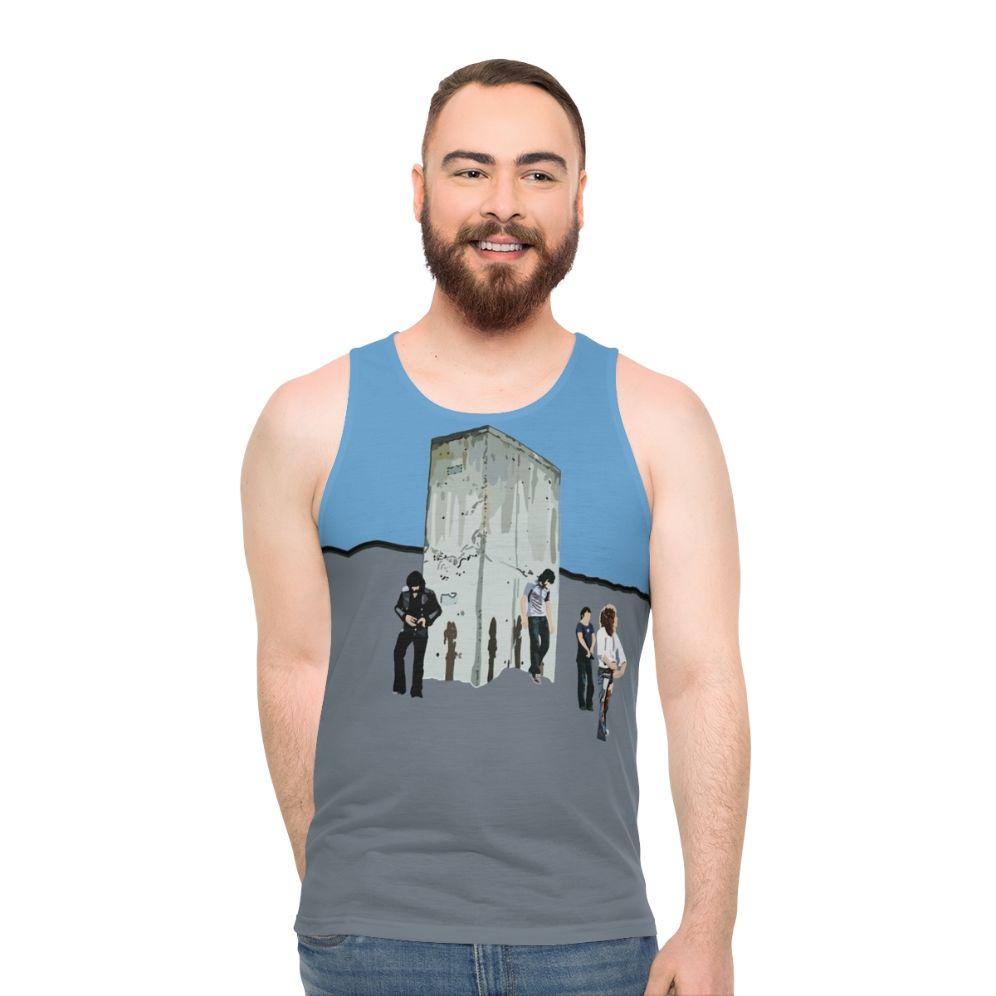 Unisex retro rock tank top with classic rock music design