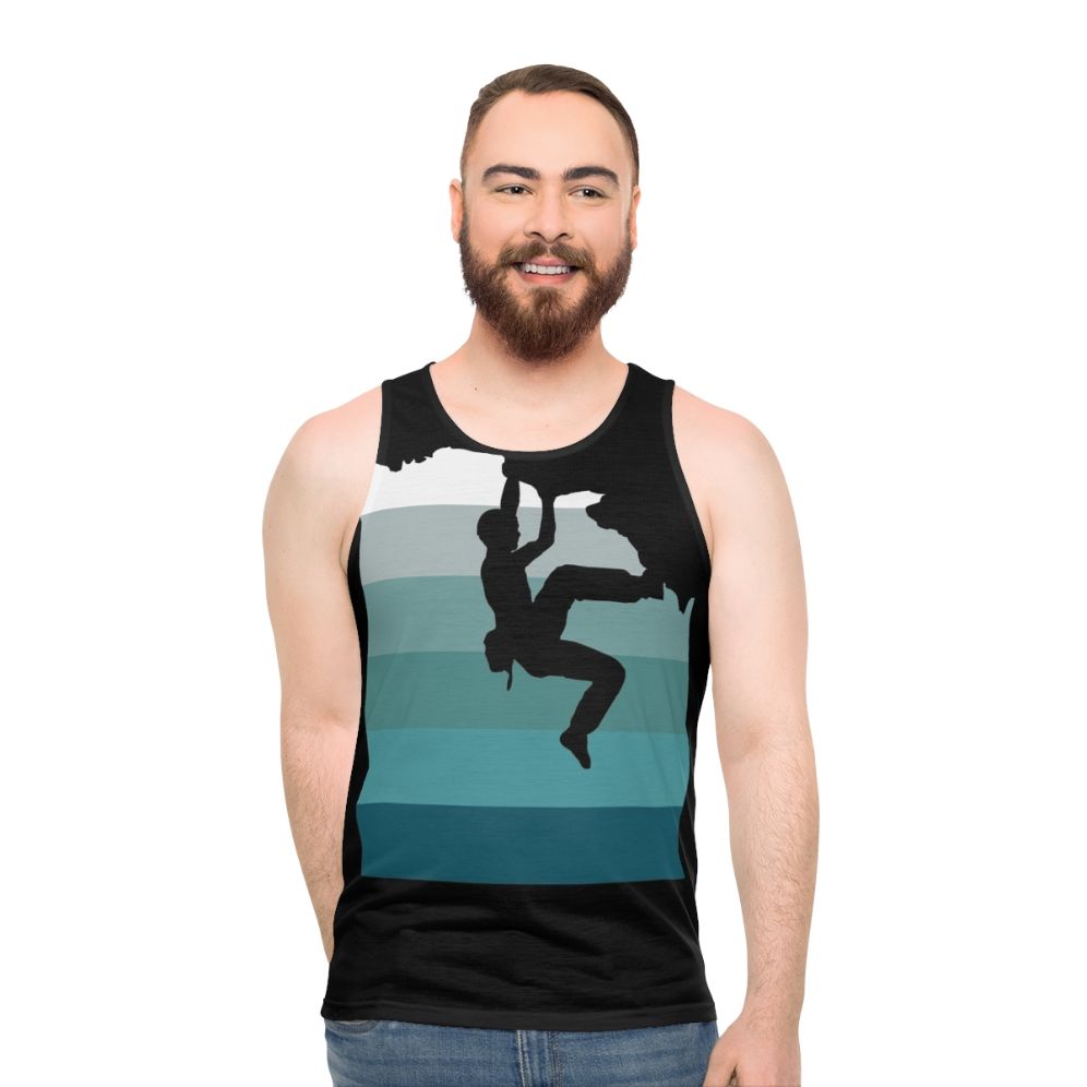 Unisex rock climbing and bouldering tank top