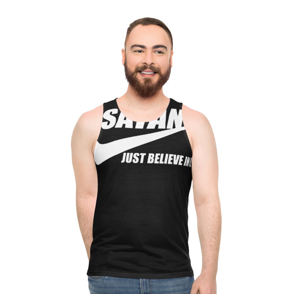 Unisex Satan Themed Tank Top