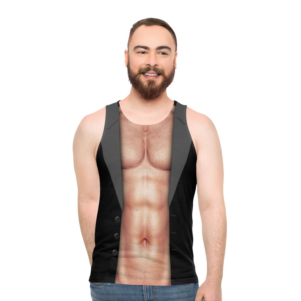 Unisex sexy man muscle builder tank top