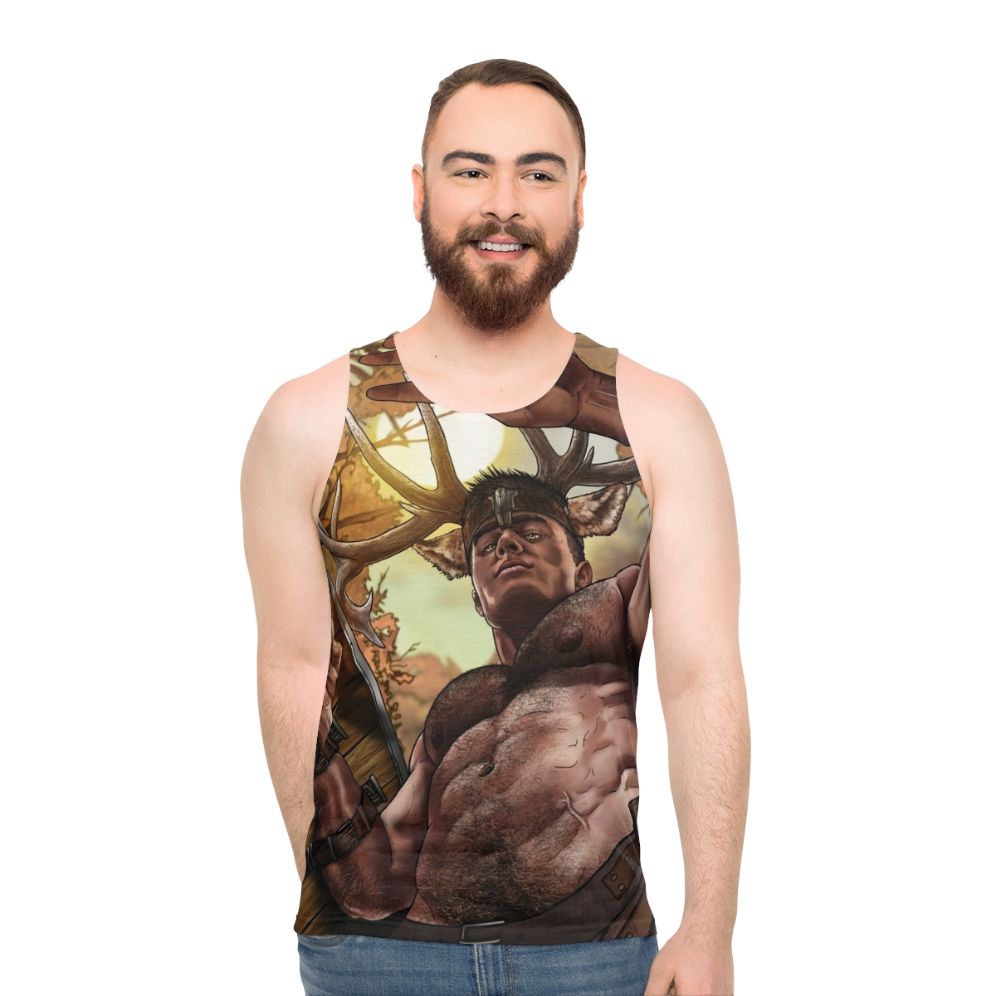 Unisex Shaman Tank Top with Fantasy Art Design