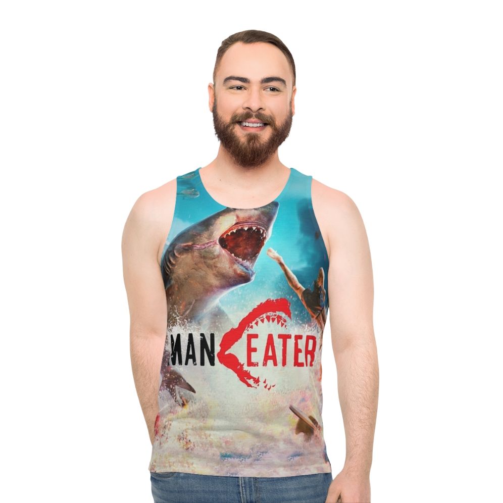 Unisex Shark Eater Tank Top