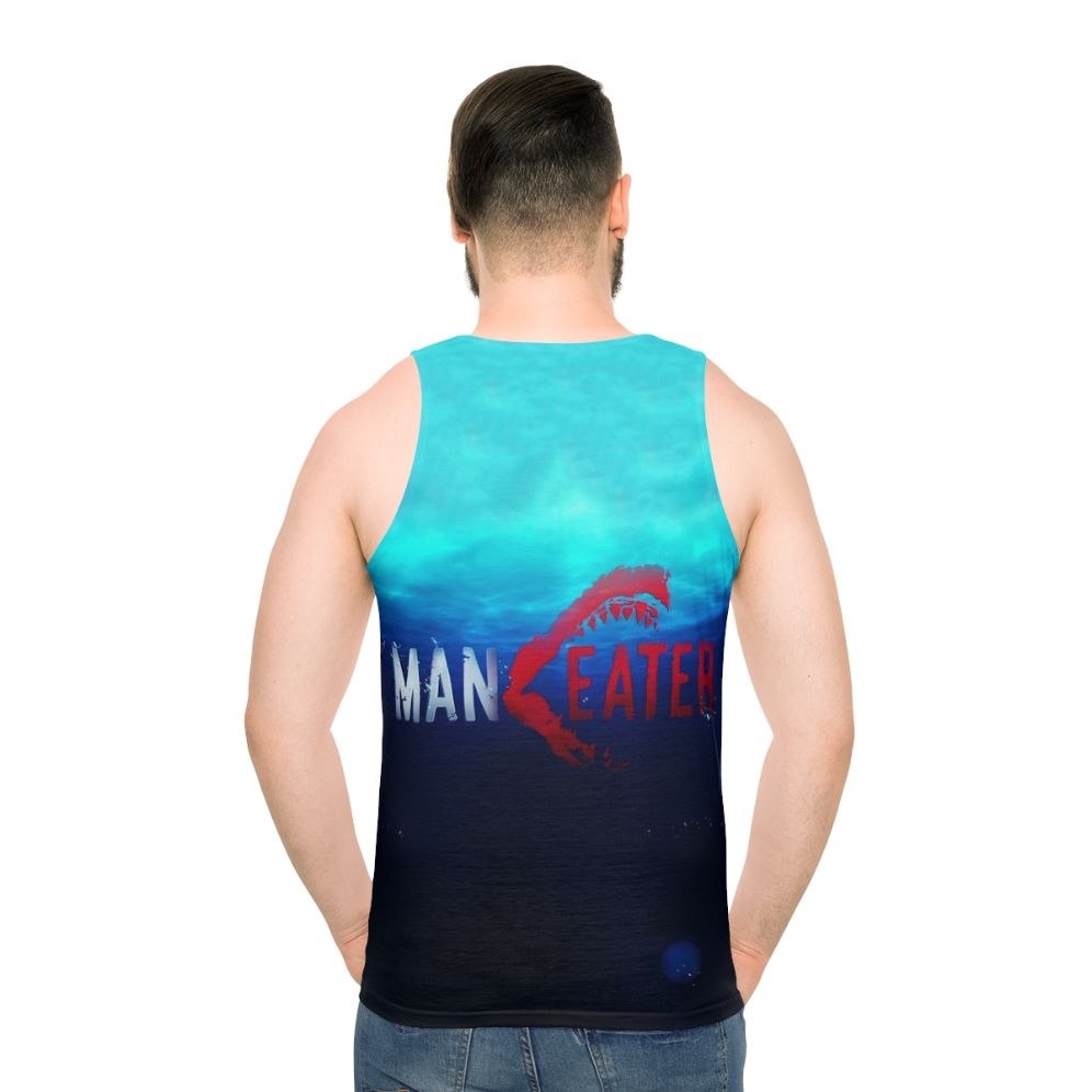 Unisex shark-inspired tank top for Maneater game fans