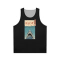 Unisex shark ukiyo e tank top