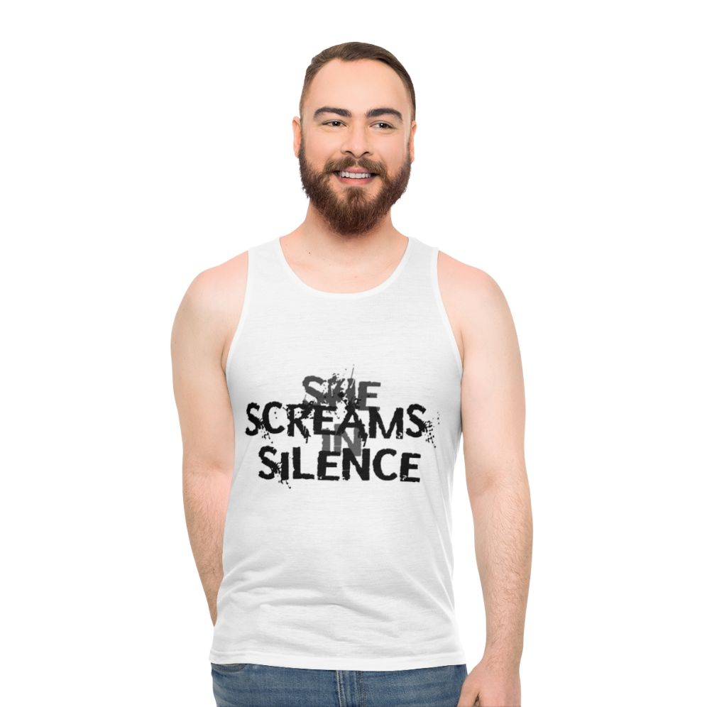 Unisex She Tank Top with Green Day Inspired Design