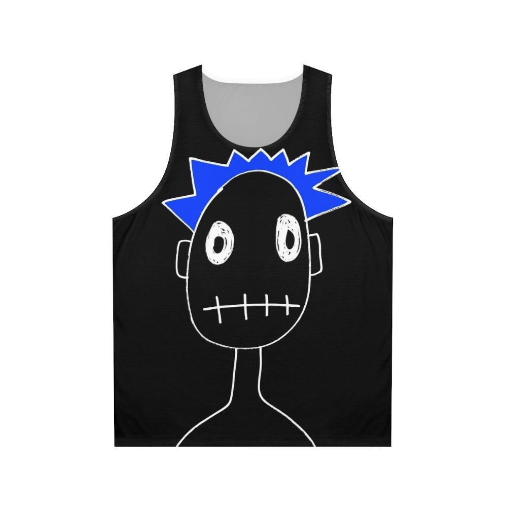 Unisex silly boy blue graphic tank top