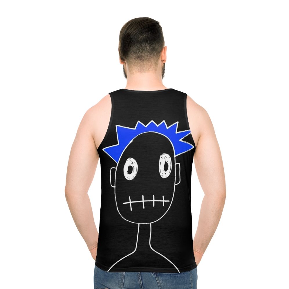 Unisex silly boy blue graphic tank top