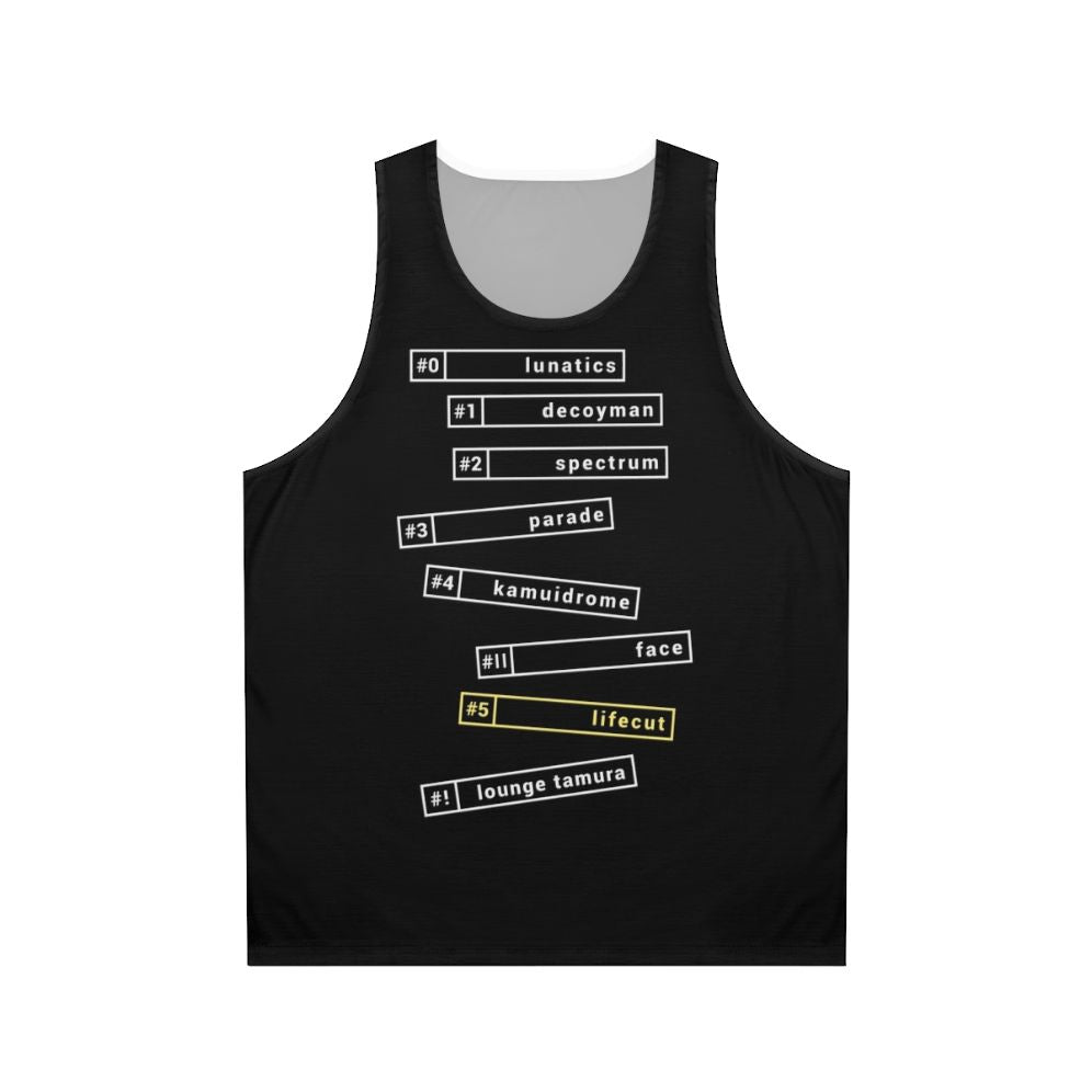 Unisex silver graphic tank top