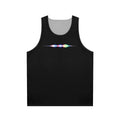 Unisex Siri voice assistant tank top with colorful waves
