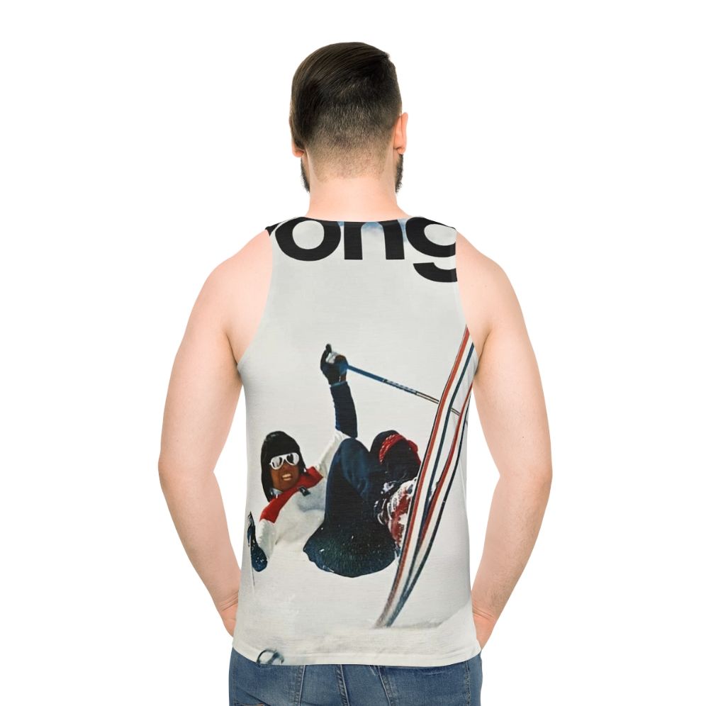 Unisex ski-themed tank top