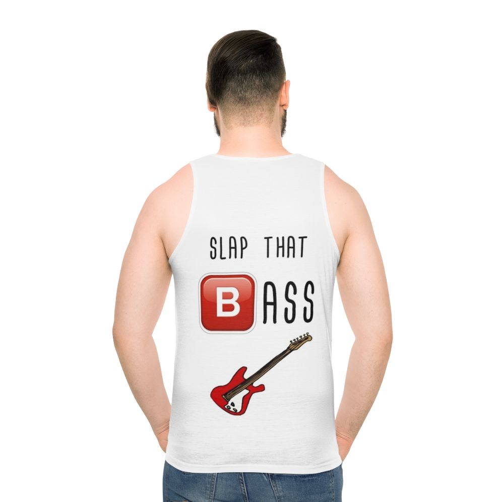 Unisex tank top with "Slap That Bass" design and impossible bassline theme