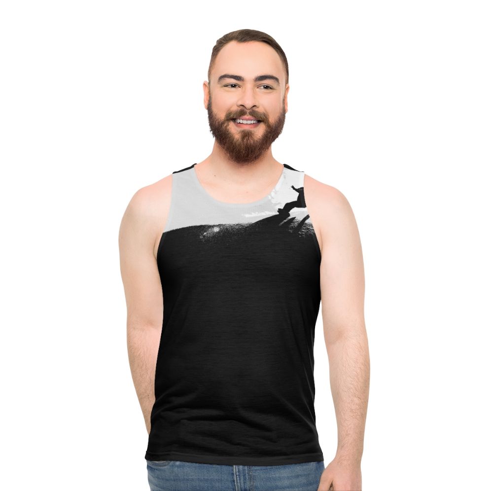 Unisex snowboarding downhill tank top