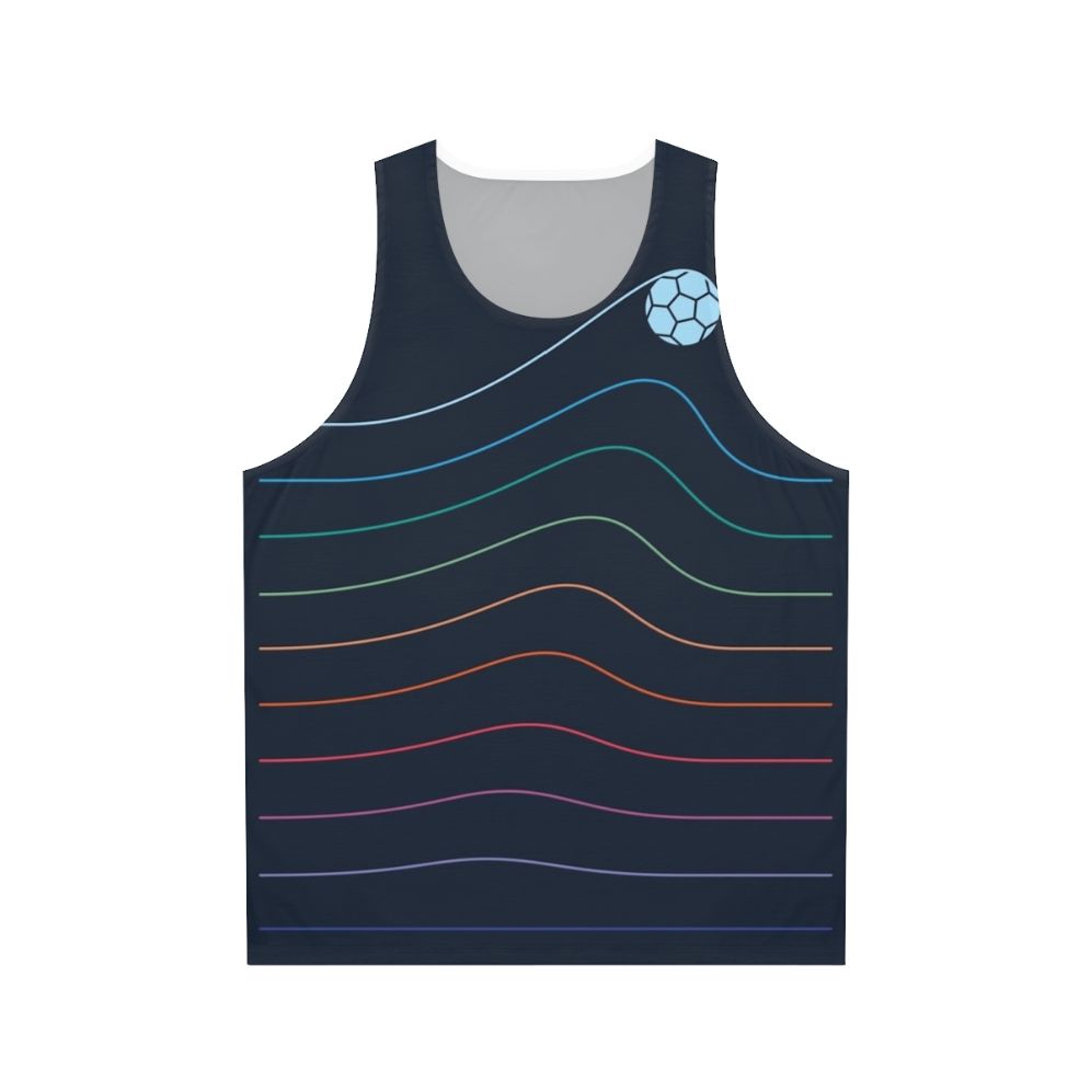 Unisex soccer jersey with minimalist goal line design