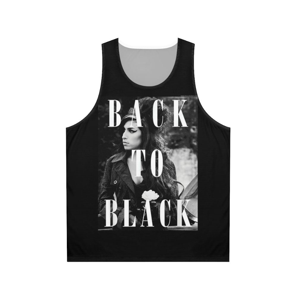 Unisex tank top with soul music and vintage Amy Winehouse design
