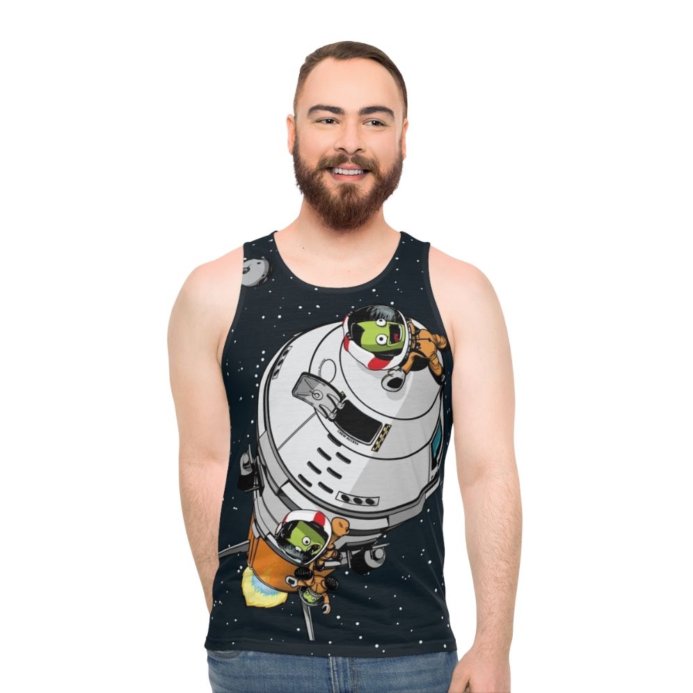 Unisex space-themed Kerbal Space Program tank top