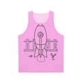 Unisex space adventure rocket tank top