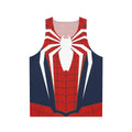 Unisex spider themed tank top with web design