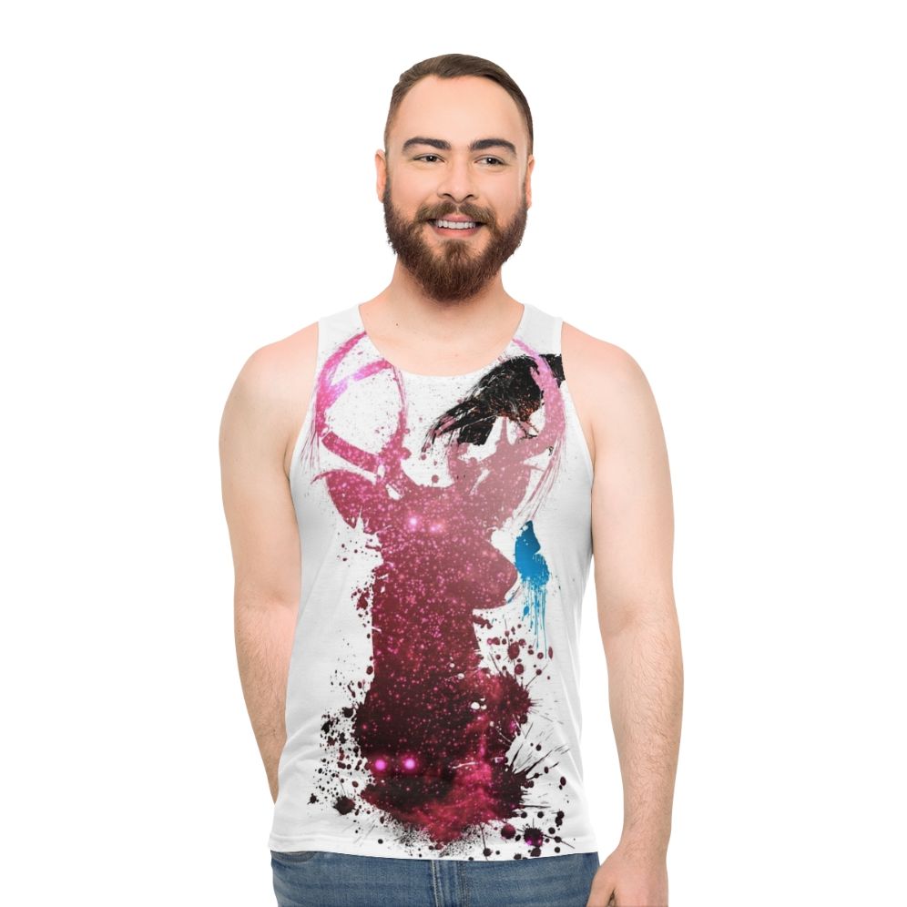 Unisex tank top with spirit animal design