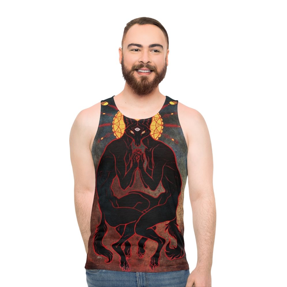 Unisex spiritual trippy third eye tank top