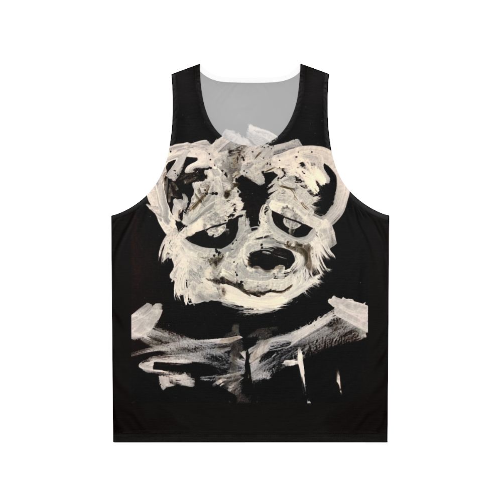 Unisex Splatter Skunk Black and White Tank Top