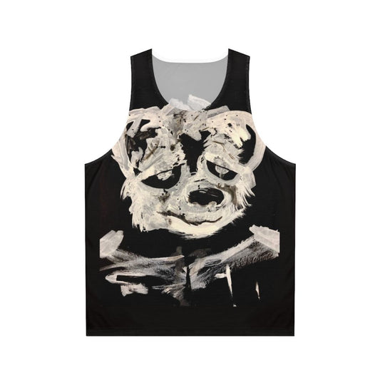 Unisex Splatter Skunk Black and White Tank Top