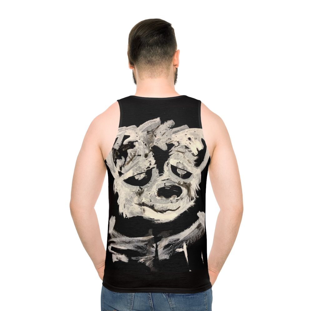 Unisex Splatter Skunk Black and White Tank Top