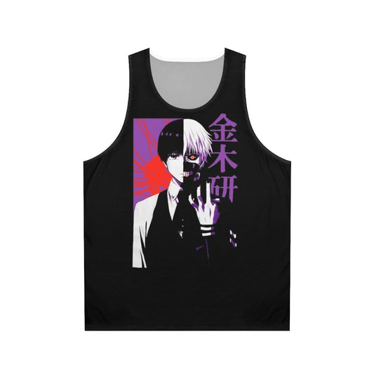 Unisex split face classic anime style tank top
