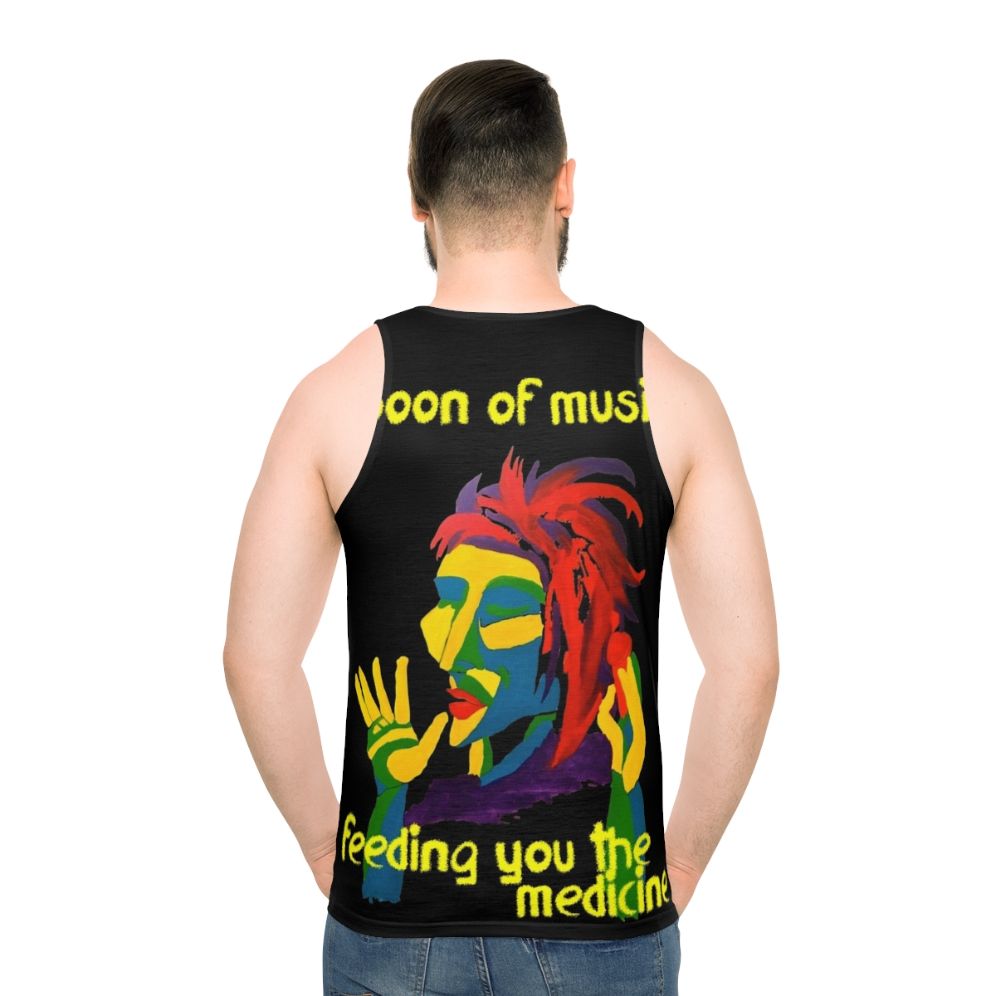 Unisex tank top featuring a "Spoon of Music" design for music lovers
