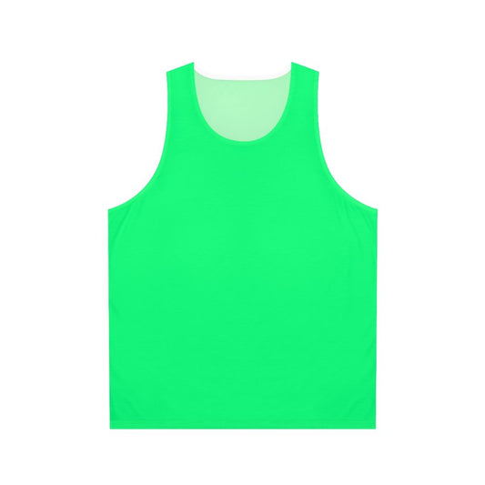 Unisex spring green minimalist solid color tank top