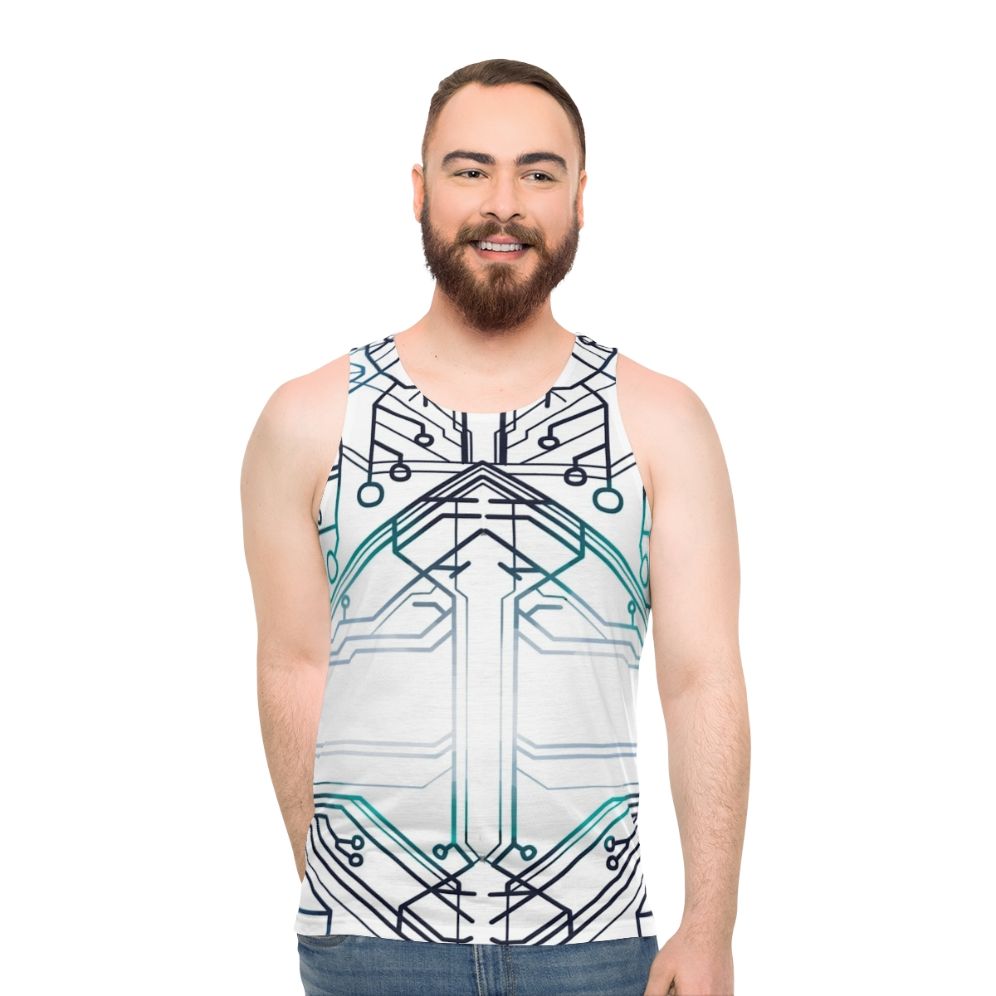 Unisex tank top with Squip circuits design from the musical Be More Chill