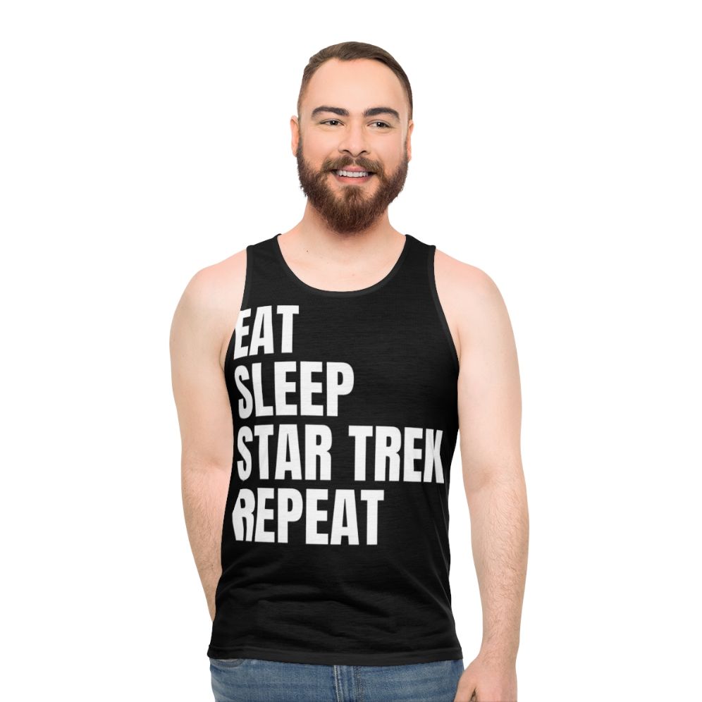 Unisex Star Trek "Eat Sleep Repeat" Tank Top