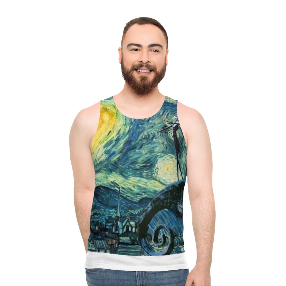 Unisex Starry Night Nightmare Before Christmas Tank Top