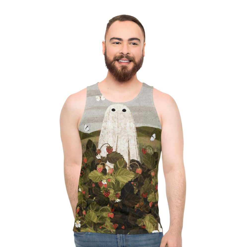 Unisex Strawberry Fields Nature Inspired Tank Top