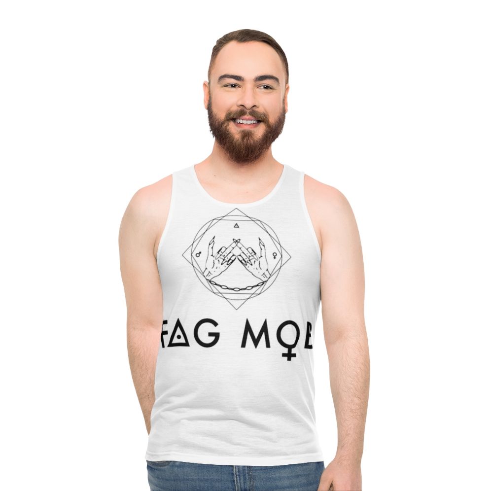 Unisex streetwear tank top with LGBTQ pride design