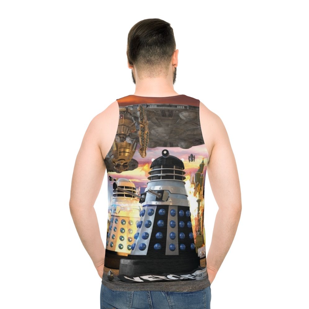 Unisex Stripey 'Earth Invasion' Tank Top
