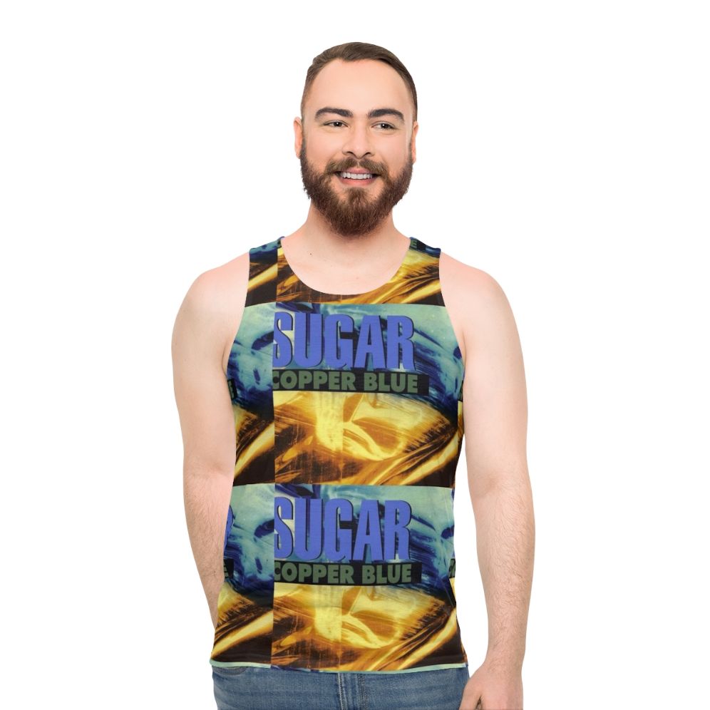 Unisex Sugar Copper Blue Tank Top
