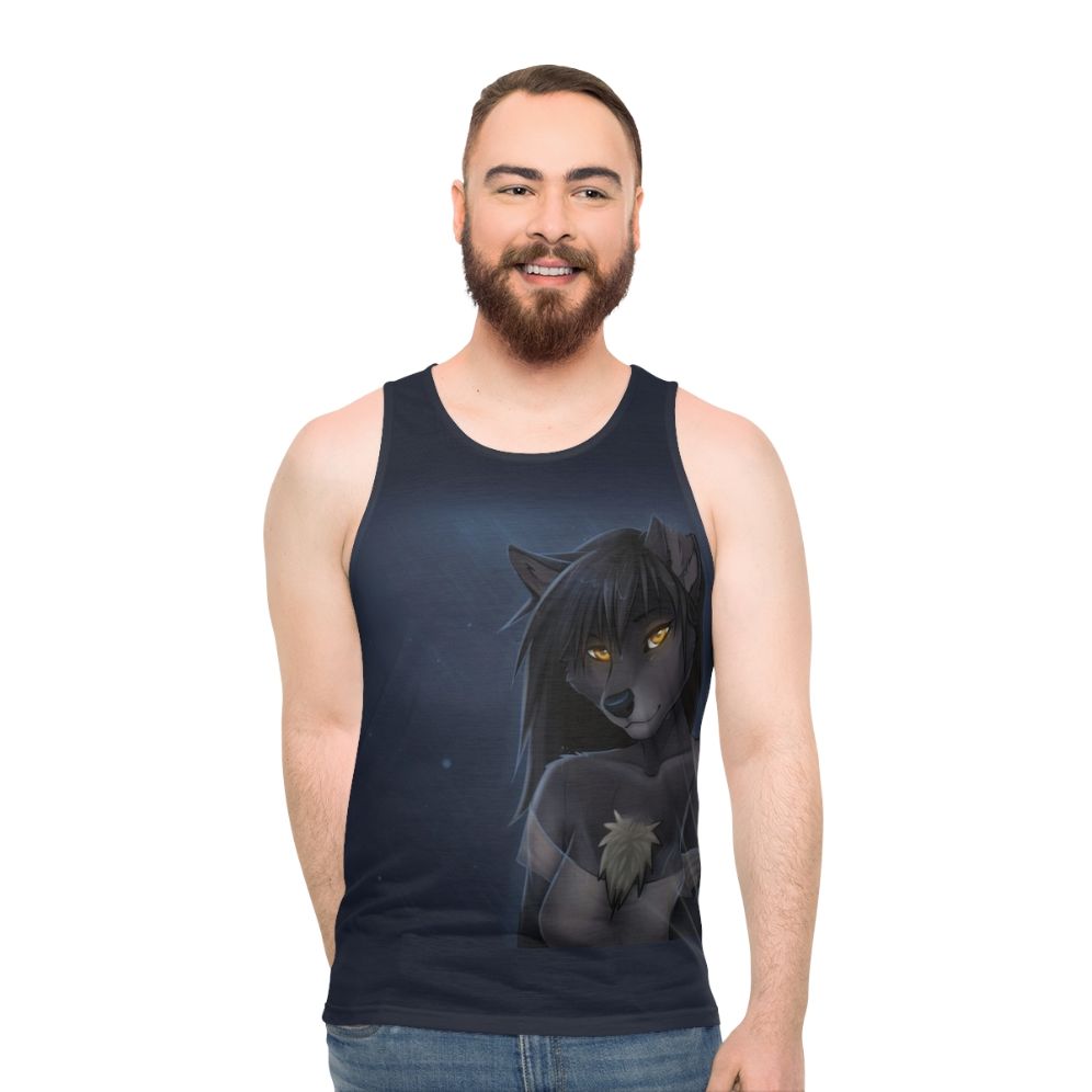 Unisex Summer Storms Wolf Anthro Tank Top
