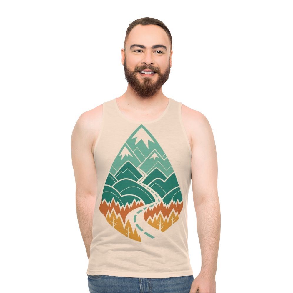 Unisex summer tank top with nature-inspired design