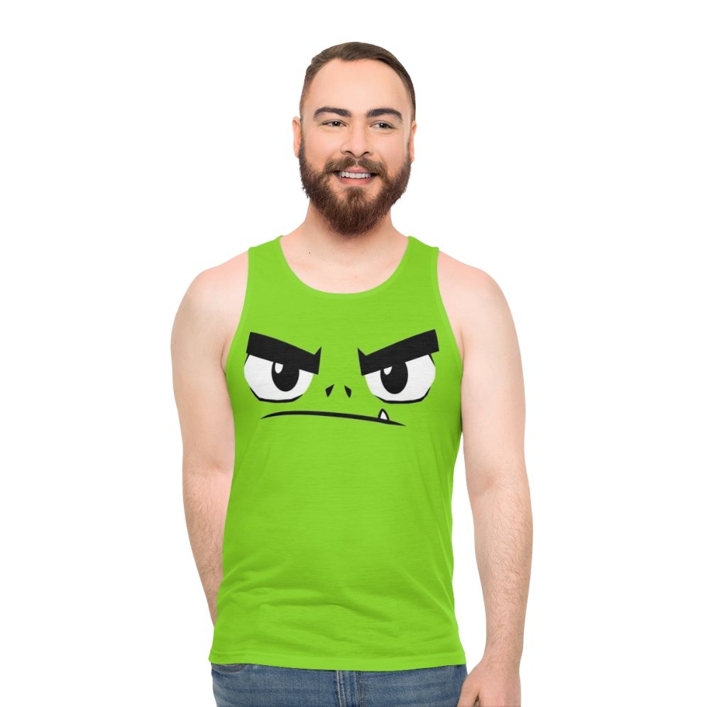 Unisex superhero tank top featuring Beast Boy from the DC Comics series Teen Titans