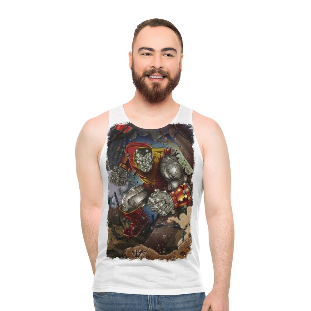 Unisex superhero comic book tank top