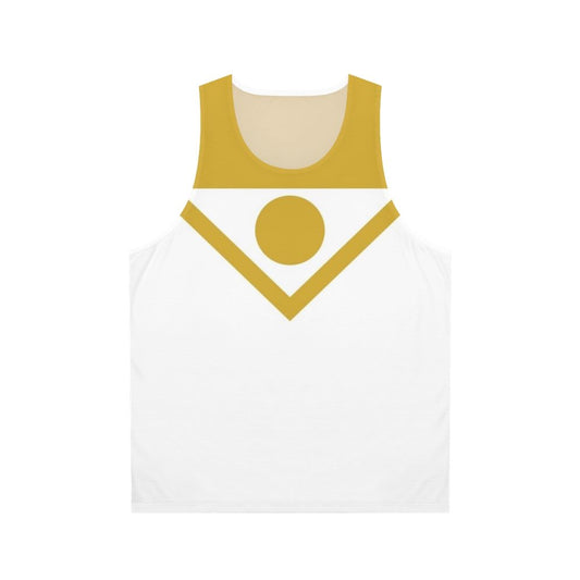 Unisex superhero comics tank top featuring Apollo, the sun god